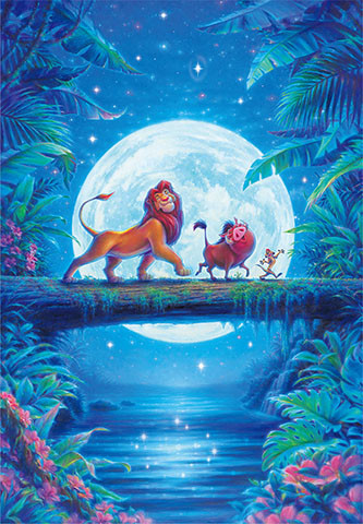 1000片 迪士尼-獅子王 散步月光下 (夜光版)