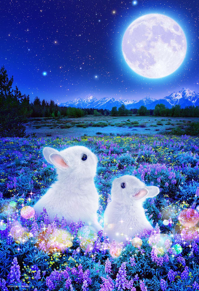 1000極小片 月光下的兔子(夜光版)