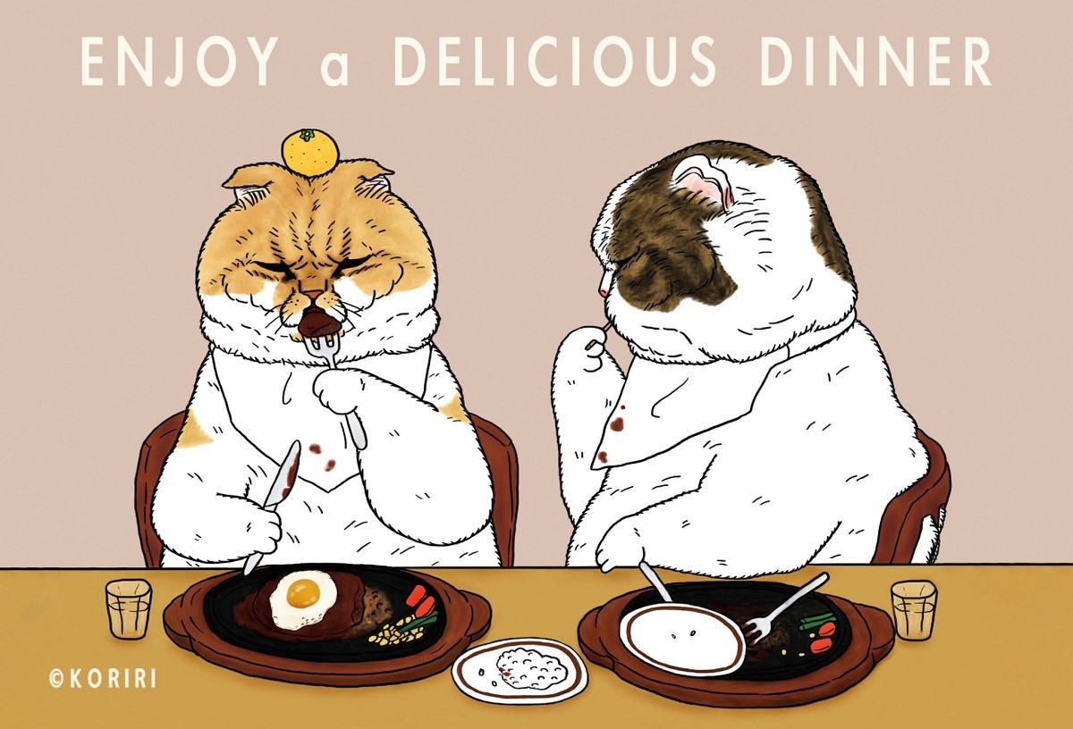 70片小片 不思議的貓世界-美味晚餐