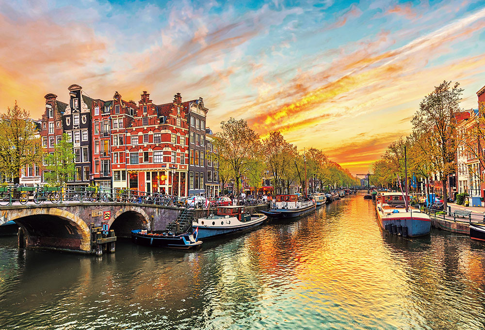 1000片 世界遺產-黃昏的阿姆斯特丹