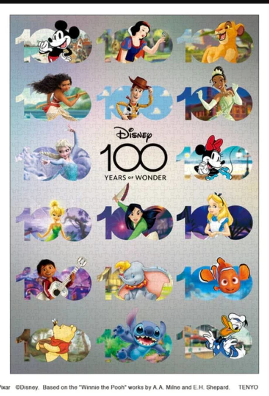 1000片迪士尼100週年百年視覺圖