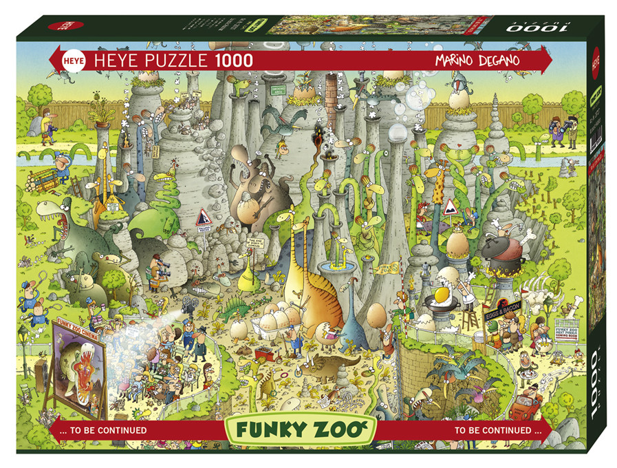 1000片Funky Zoo 侏儸紀動物