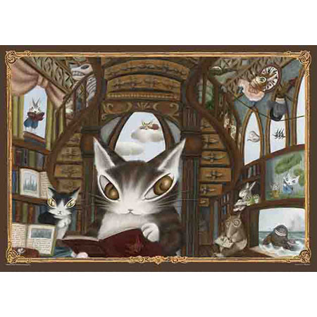 500片 達洋貓-圖書館