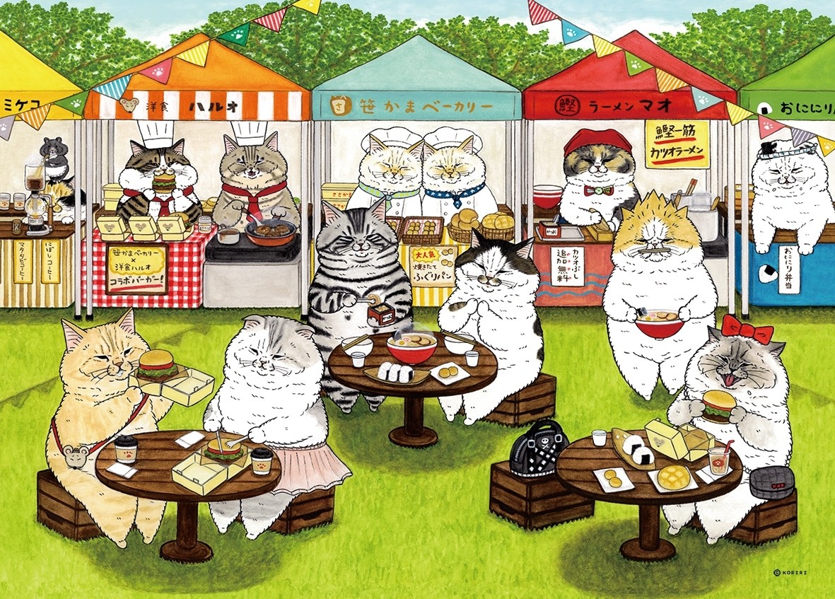 500片 不思議的貓世界-野餐市集